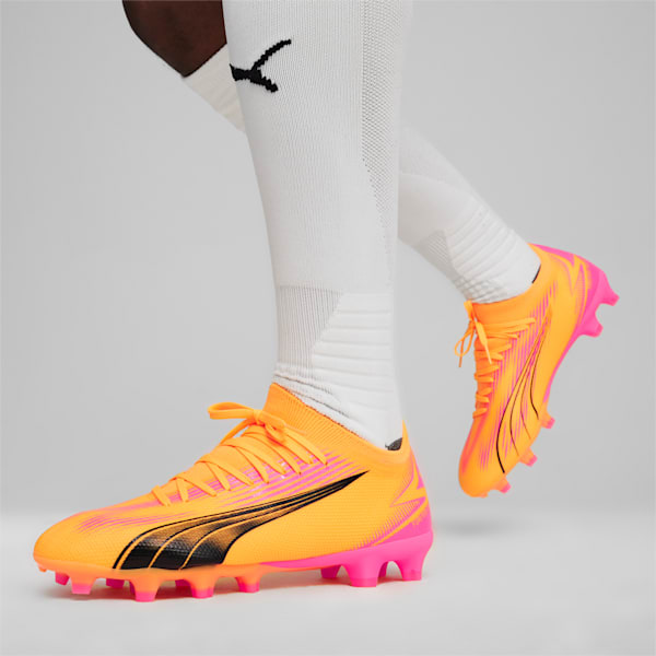 ULTRA MATCH FG/AG Football Boots, Sun Stream-PUMA Black-Sunset Glow, large-ZAF