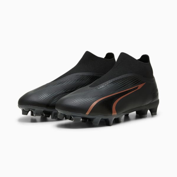 ULTRA MATCH FG/AG Laceless Football Boots, PUMA Black-Copper Rose, large-ZAF