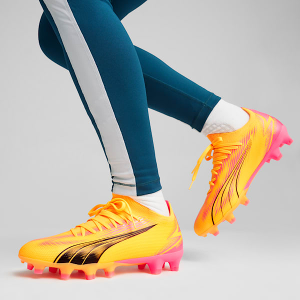 ULTRA MATCH FG/AG Women's Football Boots, Sun Stream-PUMA Black-Sunset Glow, large-ZAF