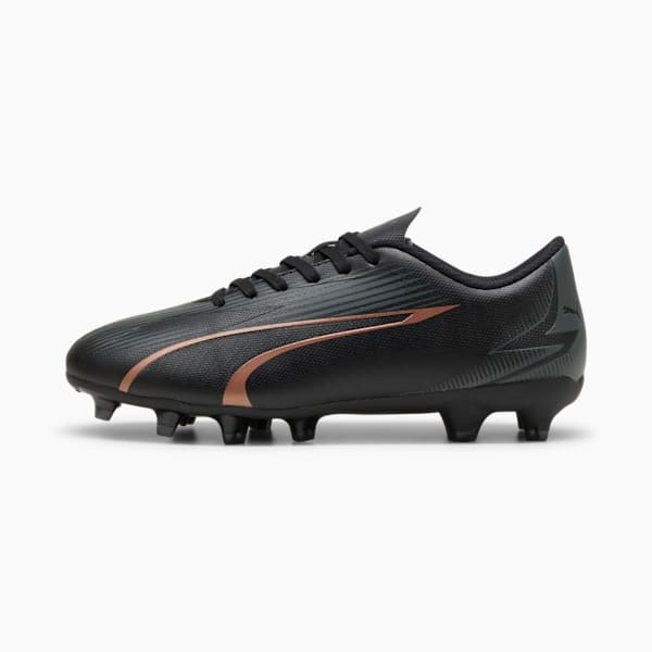 ULTRA PLAY FG/AG Youth Football Boots, PUMA Black-Copper Rose, large-ZAF