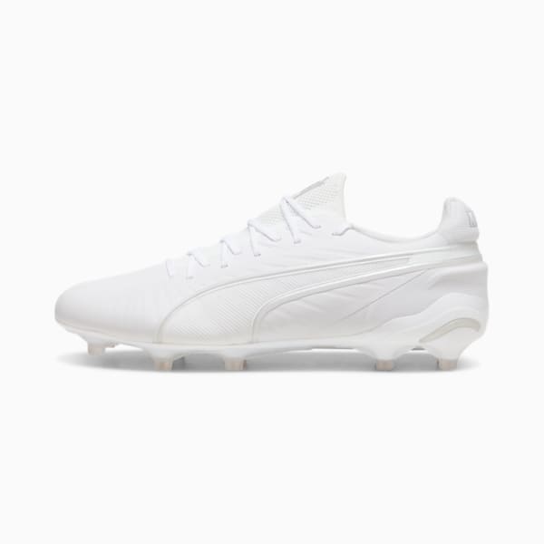 KING ULTIMATE FG/AG Football Boots, PUMA White-PUMA Silver, large-MEX