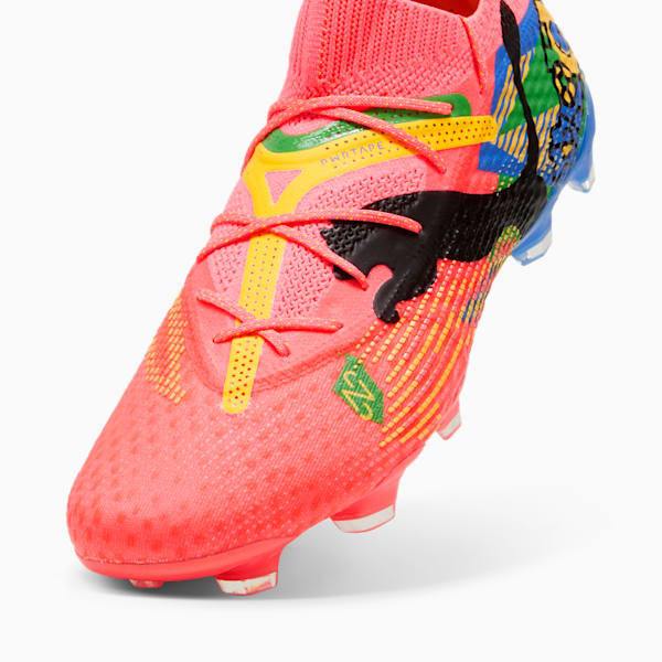 Botines de fútbol PUMA x NEYMAR JR FUTURE 7 ULTIMATE FG/AG, Sunset Glow-PUMA Black-Sun Stream-PUMA Green-Bluemazing, large-ARG