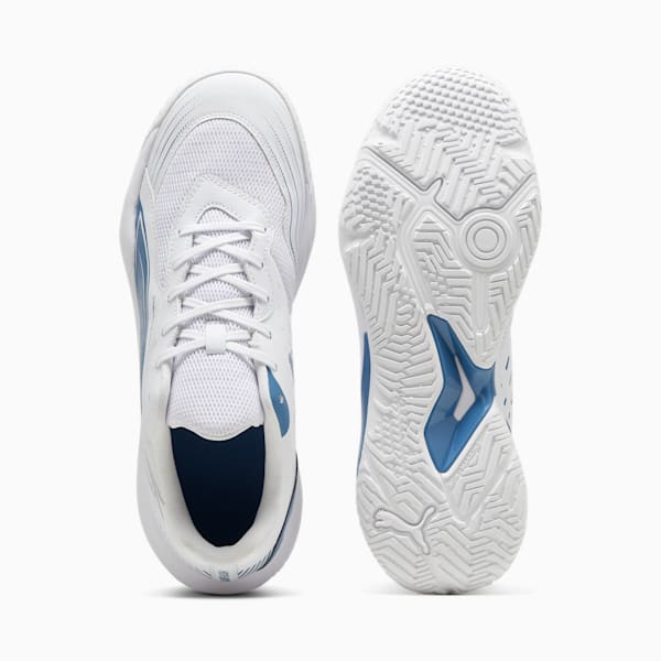 Solarflash III Indoor Sports Shoes, PUMA White-Blue Horizon, large-ZAF
