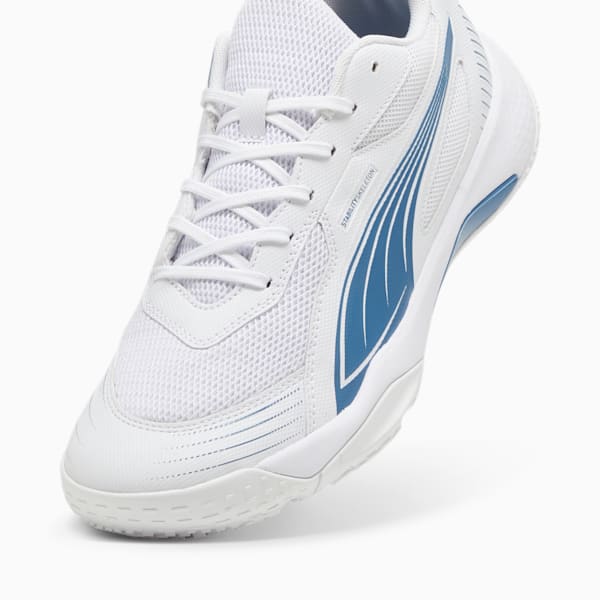 Solarflash III Indoor Sports Shoes, PUMA White-Blue Horizon, large-ZAF