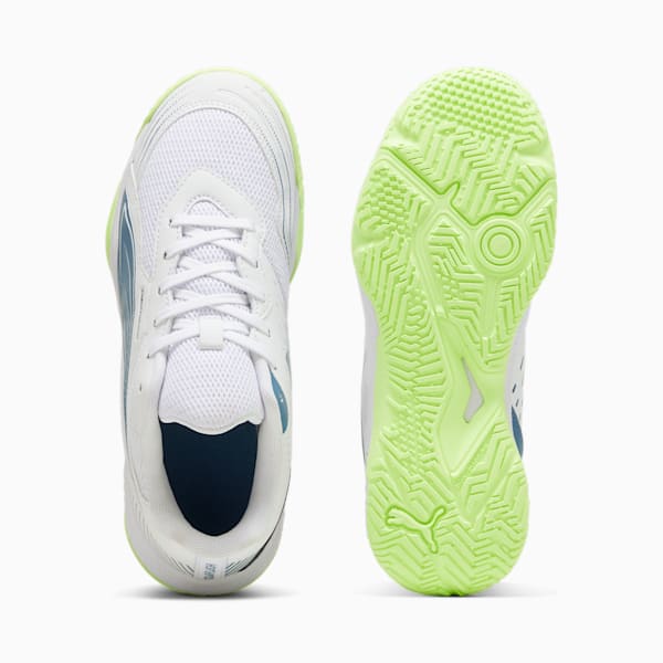 Solarflash III Indoor Sports Shoes Youth, PUMA White-Blue Horizon, large-ZAF
