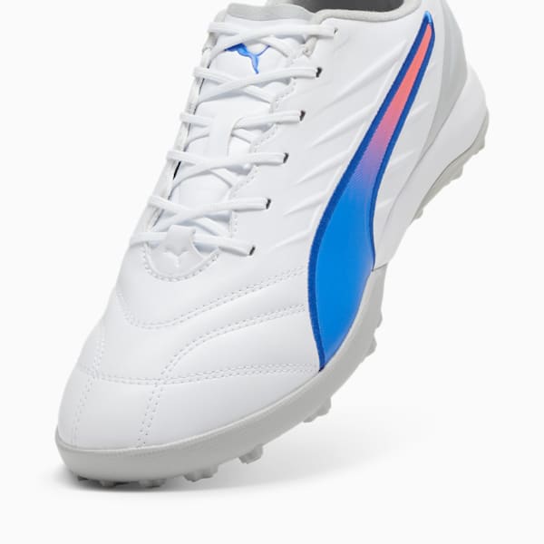 KING PRO TT Football Boots, PUMA White-Bluemazing-Flat Light Gray, large-MEX