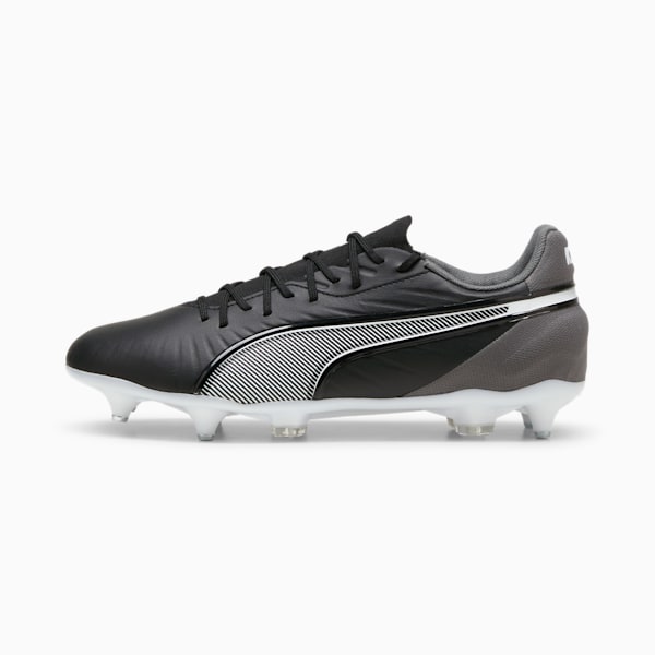 KING MATCH MxSG Football Boots, PUMA Black-PUMA White-Cool Dark Gray, large-ZAF