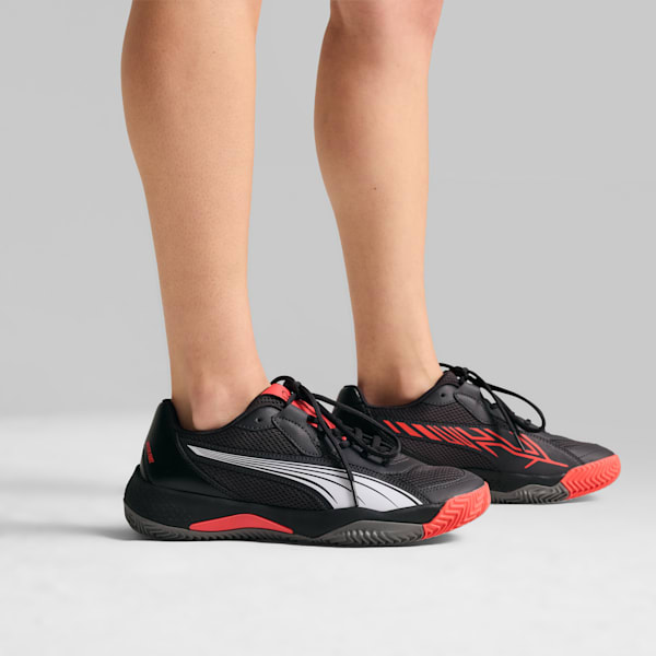 Zapatillas de Pádel NOVA Court, Flat Dark Gray-PUMA Black-Flat Medium Gray-Active Red, large-ARG