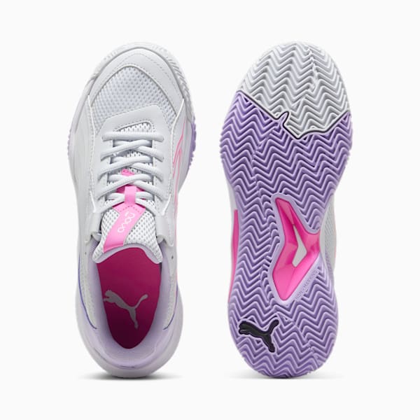 Zapatillas de Pádel NOVA Court para mujer, Silver Mist-PUMA White-Vivid Violet, large-ARG