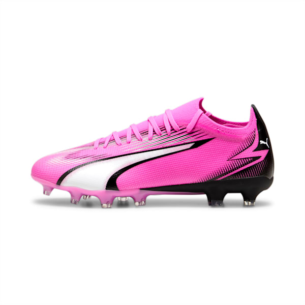 Botines de fútbol ULTRA MATCH FG/AG para hombre, Poison Pink-PUMA White-PUMA Black, large-ARG