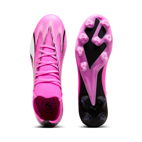 Botines de fútbol ULTRA MATCH FG/AG para hombre, Poison Pink-PUMA White-PUMA Black, large-ARG