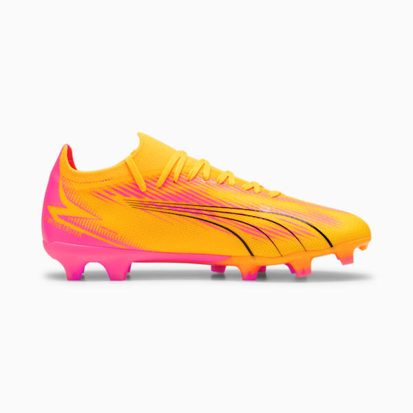Botines de fútbol ULTRA MATCH FG/AG para hombre, Sun Stream-PUMA Black-Sunset Glow, large-ARG
