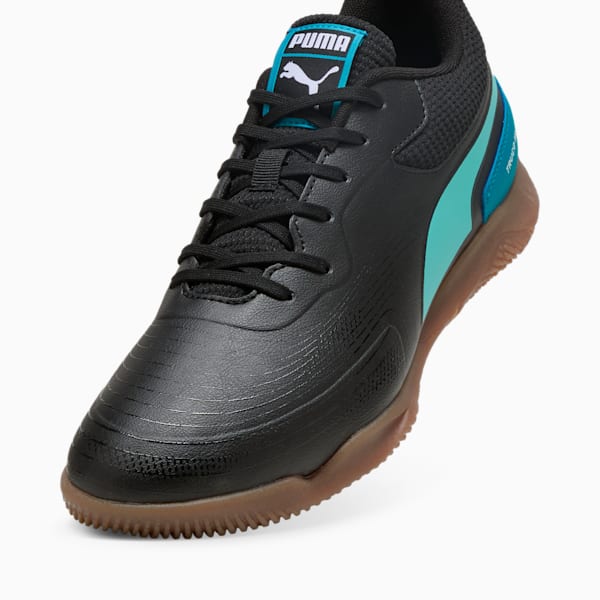 TRUCO III Futsal Shoes Unisex, PUMA Black-Aquatic-Tropical Blue-PUMA White, large-ZAF