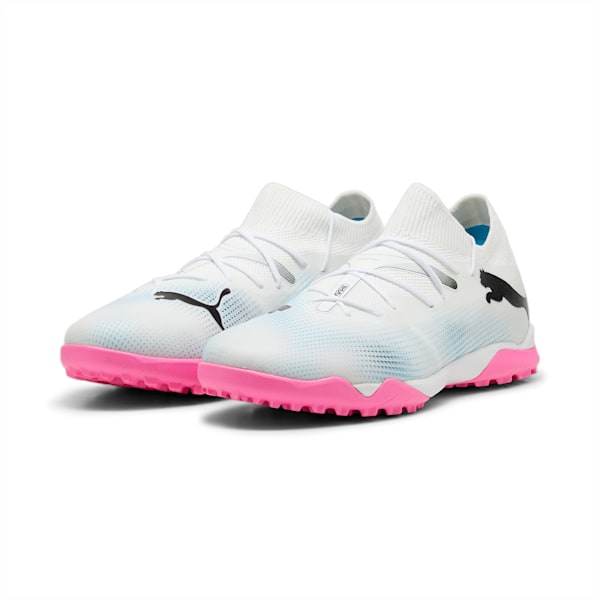 Botines de fútbol FUTURE 7 MATCH TT, PUMA White-PUMA Black-Poison Pink, large-ARG