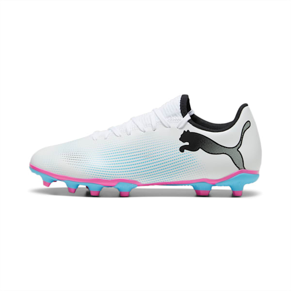 Botines de fútbol FUTURE 7 PLAY FG/AG, PUMA White-PUMA Black-Poison Pink, large-ARG