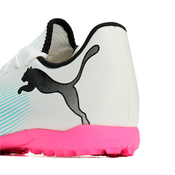 Botines de futsal FUTURE 7 PLAY TT, PUMA White-PUMA Black-Poison Pink, large-ARG