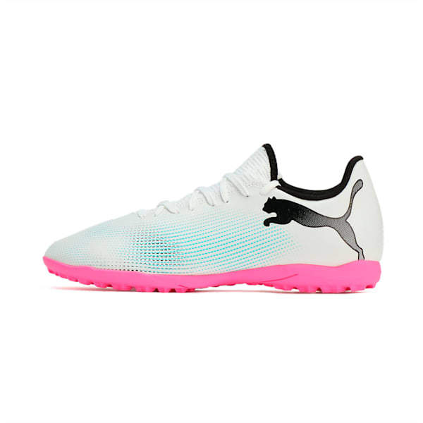 Botines de futsal FUTURE 7 PLAY TT, PUMA White-PUMA Black-Poison Pink, large-ARG