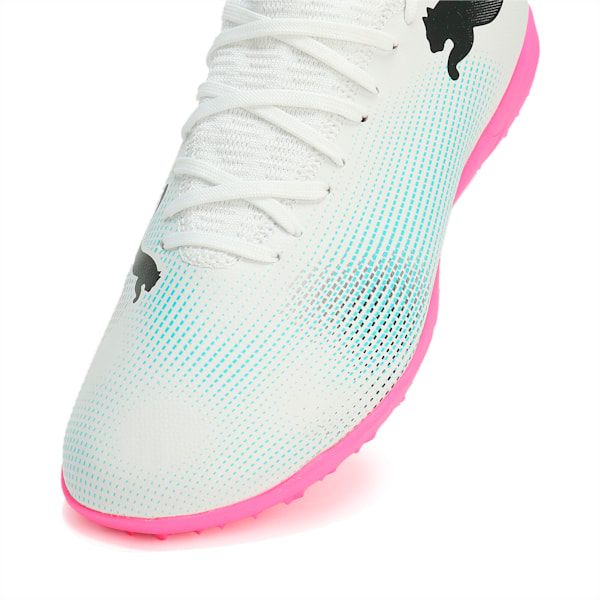 Botines de futsal FUTURE 7 PLAY TT, PUMA White-PUMA Black-Poison Pink, large-ARG