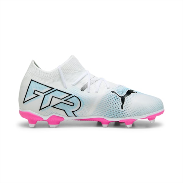 Botines de fútbol juveniles FUTURE 7 MATCH FG/AG, PUMA White-PUMA Black-Poison Pink, large-ARG