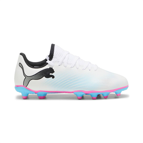 Botines de fútbol FUTURE 7 PLAY FG/AG Jr ADP, PUMA White-PUMA Black-Poison Pink, large-ARG