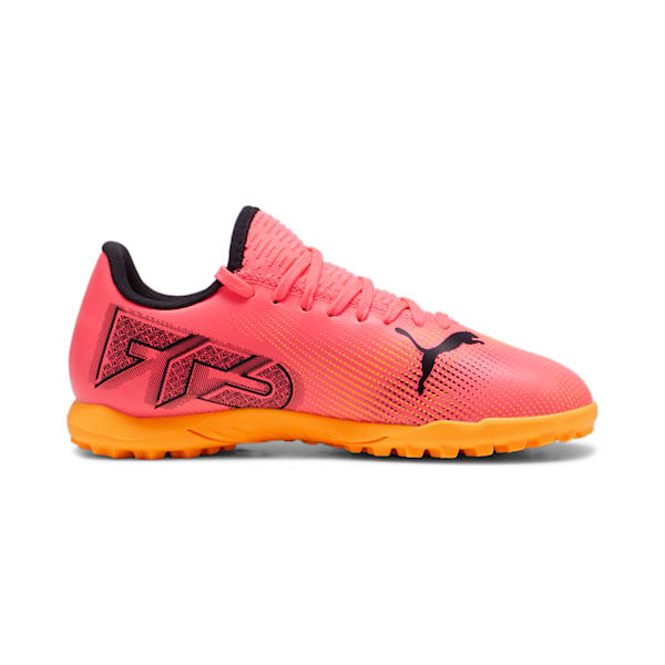 Botines de fútbol juveniles FUTURE 7 PLAY TT, Sunset Glow-PUMA Black-Sun Stream, large-ARG
