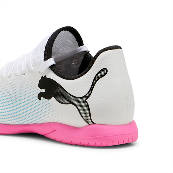Botín de fútbol juveniles FUTURE 7 PLAY IT, PUMA White-PUMA Black-Poison Pink, large-ARG