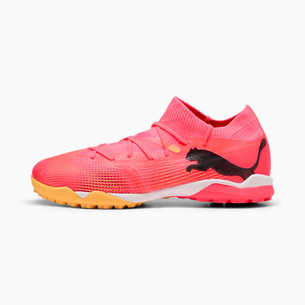 Botines de fútbol FUTURE 7 MATCH TT para mujer, Sun Stream-PUMA Black-Sunset Glow, large-ARG