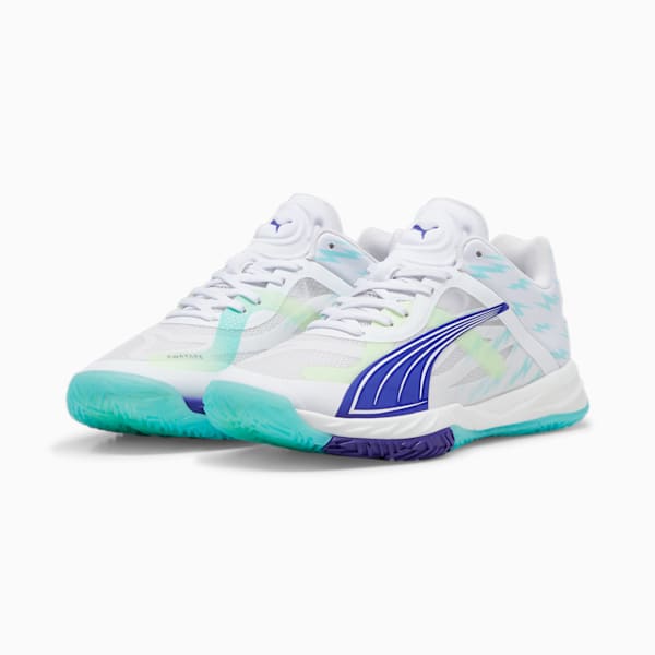 Accelerate NITRO™SQD W+ Indoor Shoes Women, PUMA White-Electric Peppermint-Fizzy Apple, large-ZAF