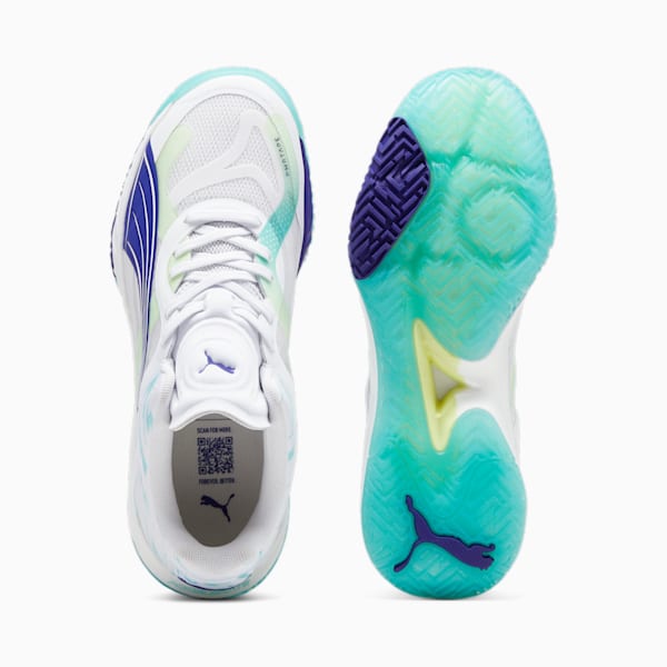 Accelerate NITRO™SQD W+ Indoor Shoes Women, PUMA White-Electric Peppermint-Fizzy Apple, large-ZAF