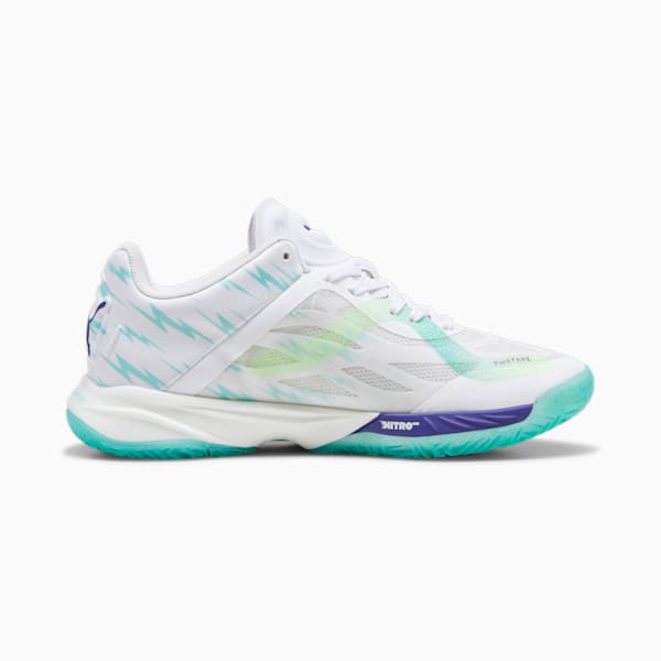Accelerate NITRO™SQD W+ Indoor Shoes Women, PUMA White-Electric Peppermint-Fizzy Apple, large-ZAF