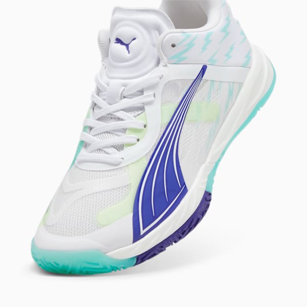 Accelerate NITRO™SQD W+ Indoor Shoes Women, PUMA White-Electric Peppermint-Fizzy Apple, large-ZAF