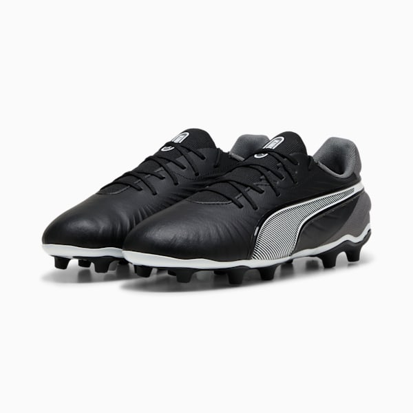 KING MATCH FG/AG Football Boots Youth, PUMA Black-PUMA White-Cool Dark Gray, large-ZAF
