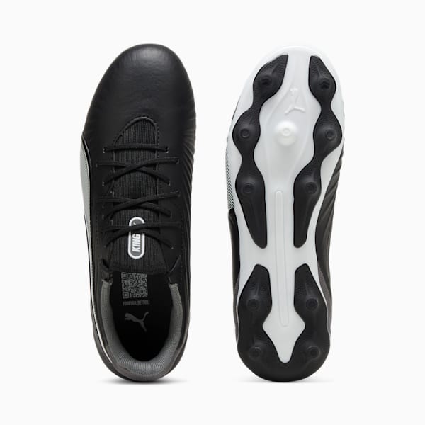 KING MATCH FG/AG Football Boots Youth, PUMA Black-PUMA White-Cool Dark Gray, large-MEX