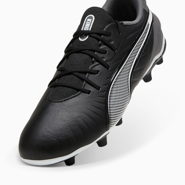 KING MATCH FG/AG Football Boots Youth, PUMA Black-PUMA White-Cool Dark Gray, large-MEX