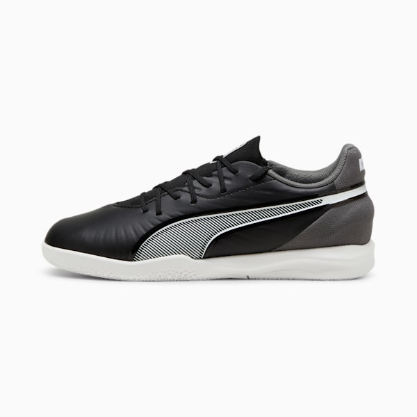 KING MATCH IT Football Boots Youth, PUMA Black-PUMA White-Cool Dark Gray, large-MEX