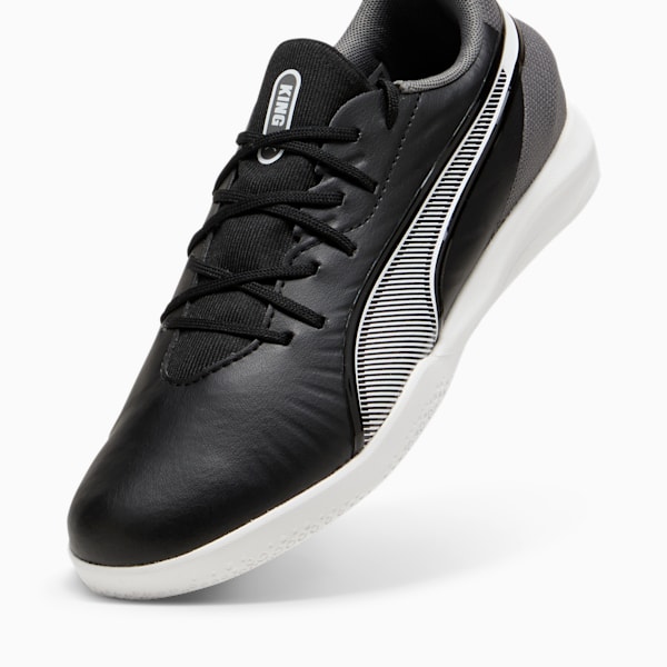 KING MATCH IT Football Boots Youth, PUMA Black-PUMA White-Cool Dark Gray, large-MEX