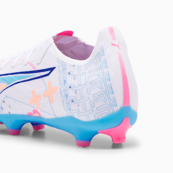 Tacos de futbol ULTRA 5 MATCH FG/AG, PUMA White-Luminous Blue-Poison Pink-Fizzy Melon, large-MEX