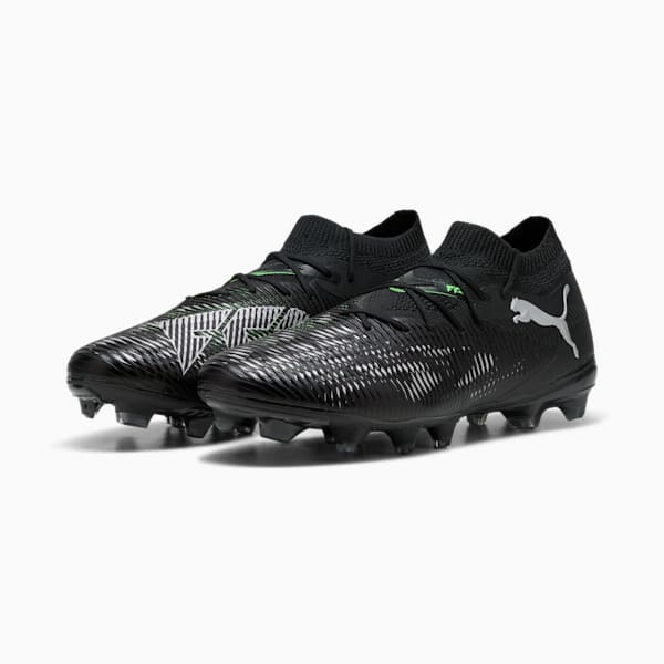 FUTURE 8 MATCH FG/AG Football Boots, PUMA Black-Cool Light Gray-Fluo Green, large-ZAF