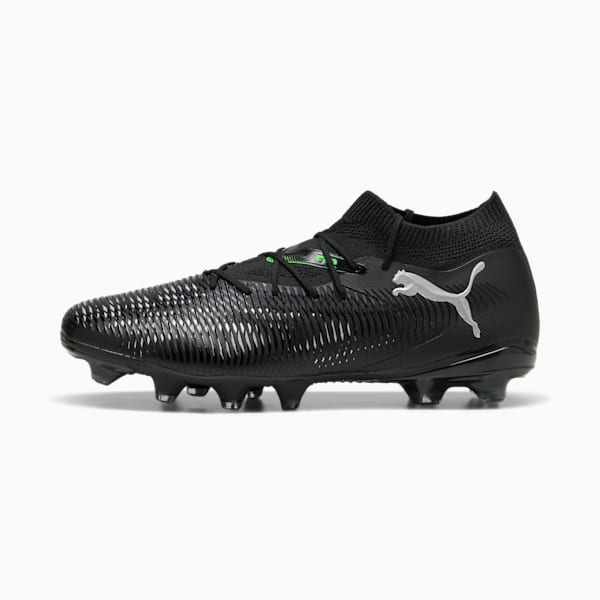 FUTURE 8 MATCH FG/AG Football Boots, PUMA Black-Cool Light Gray-Fluo Green, large-ZAF