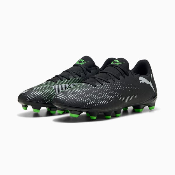 FUTURE 8 PLAY FG/AG Football Boots, PUMA Black-Cool Light Gray-Fluo Green, large-ZAF
