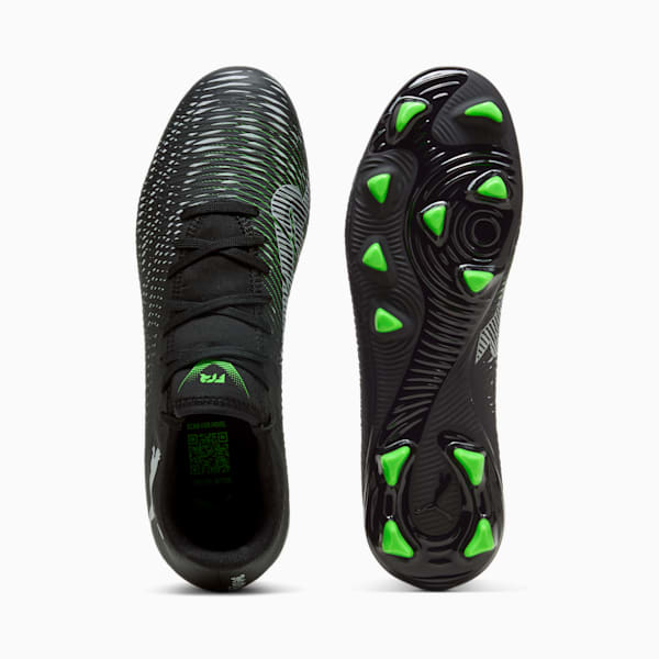 FUTURE 8 PLAY FG/AG Football Boots, PUMA Black-Cool Light Gray-Fluo Green, large-ZAF