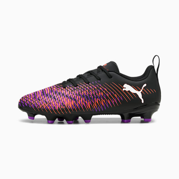 FUTURE 8 PLAY FG/AG Football Boots Youth, PUMA Black-PUMA White-Glowing Red, large-ZAF