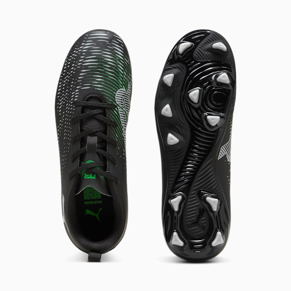 Botas de fútbol FUTURE 8 PLAY FG/AG para jóvenes, PUMA Black-Cool Light Gray-Fluo Green, large-MEX