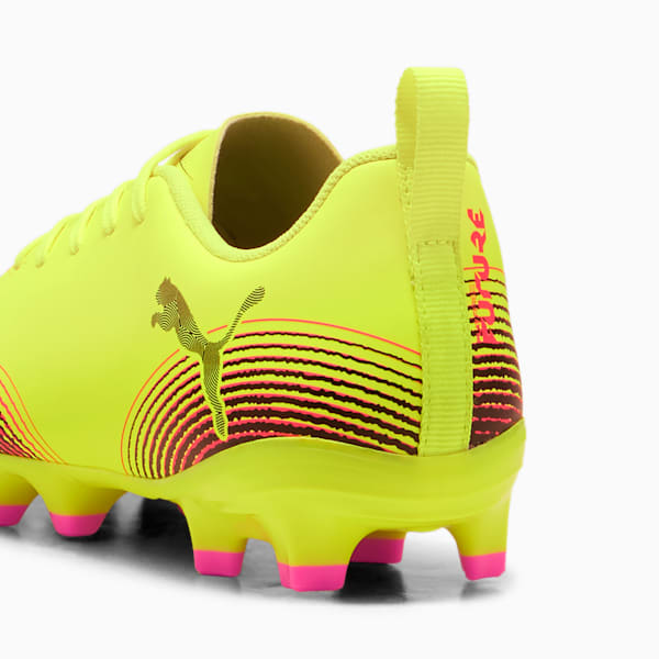 Botas de fútbol FUTURE 8 PLAY FG/AG para jóvenes, Yellow Alert-PUMA Black-Sun Struck, large-MEX