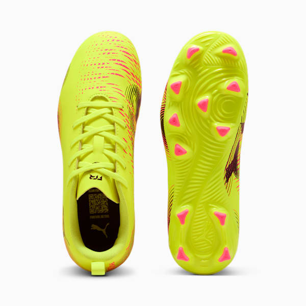 Botas de fútbol FUTURE 8 PLAY FG/AG para jóvenes, Yellow Alert-PUMA Black-Sun Struck, large-MEX