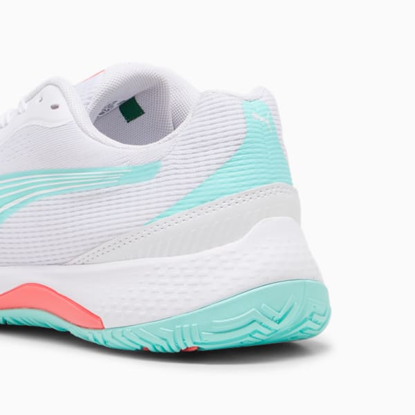Solarstrike III W+ Indoor Sports Shoes Women, PUMA White-Electric Peppermint, large-ZAF