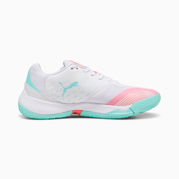 Solarstrike III W+ Indoor Sports Shoes Women, PUMA White-Electric Peppermint, large-ZAF