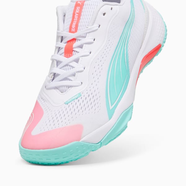 Solarstrike III W+ Indoor Sports Shoes Women, PUMA White-Electric Peppermint, large-ZAF