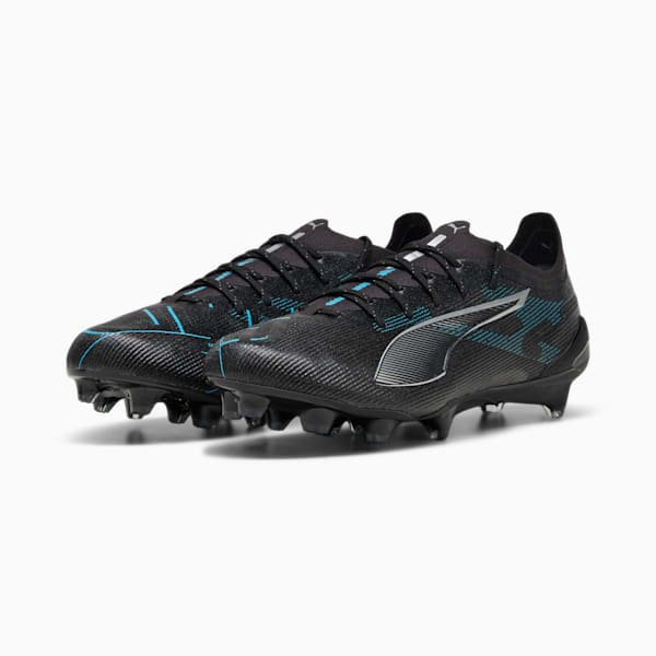 ULTRA 5 ULTIMATE FG Football Boots, PUMA Black-PUMA Silver-Bright Aqua, large-ZAF