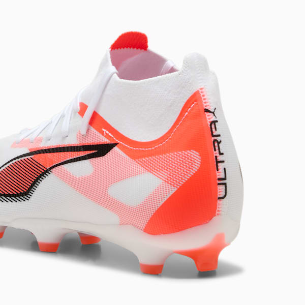 ULTRA 5 MATCH+ FG/AG Football Boots Unisex, PUMA White-PUMA Black-Glowing Red, large-ZAF
